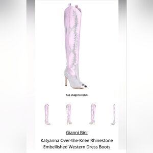 Gianni Bini *WIDE CALF* Katyanna over-the-knee rhinestone western boots